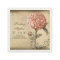 vintage wedding napkins with pink peony blossom