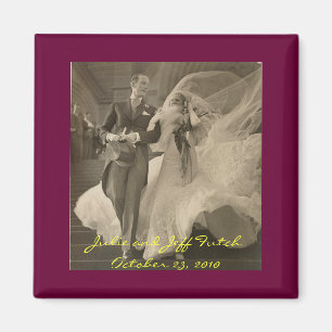 vintage-wedding-photo magnet