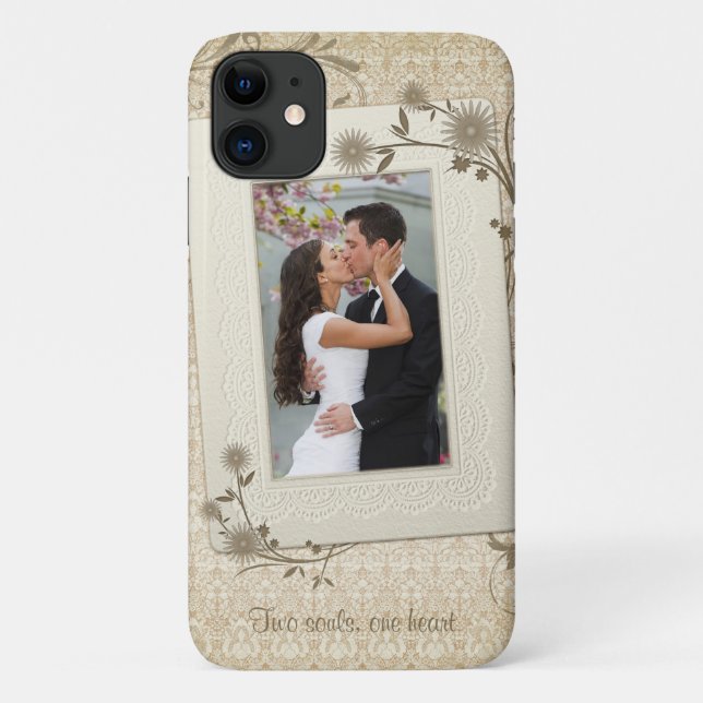 Vintage Wedding Photo Template Case-Mate iPhone Case (Back)