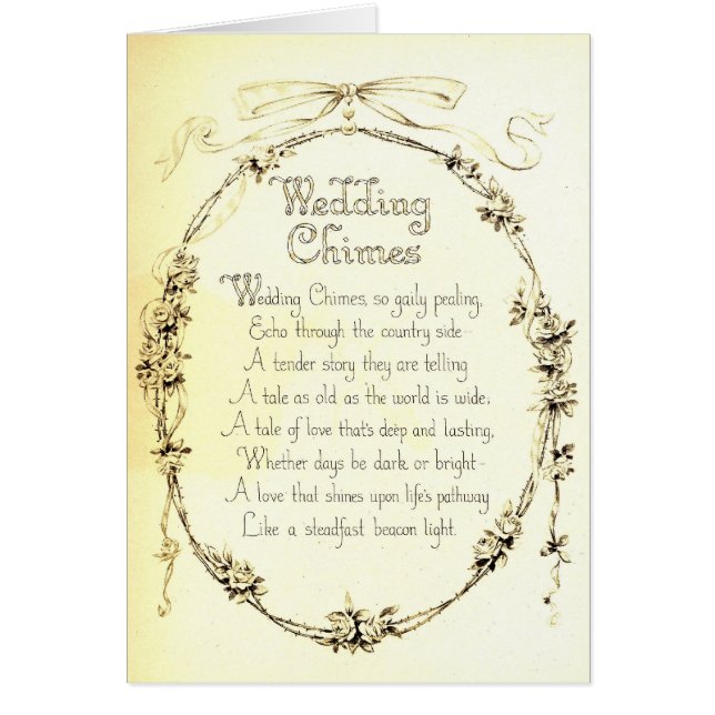 Vintage Wedding Poem (Front)