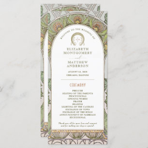 Vintage Wedding Program Art Nouveau by Mucha
