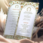 Vintage Wedding Program Art Nouveau by Mucha<br><div class="desc">Introducing the editable Vintage Wedding Program by Alphonse Mucha, now available on Zazzle! This elegant program is the perfect way to guide your guests through your special day. The Vintage Wedding Program features a beautiful Art Nouveau design by the legendary Alphonse Mucha. The design's soft colours and intricate details are...</div>