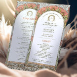 Vintage Wedding Program Art Nouveau by Mucha<br><div class="desc">Introducing the editable Vintage Wedding Program by Alphonse Mucha, now available on Zazzle! This elegant program is the perfect way to guide your guests through your special day. The Vintage Wedding Program features a beautiful Art Nouveau design by the legendary Alphonse Mucha. The design's soft colours and intricate details are...</div>