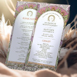Vintage Wedding Program Art Nouveau by Mucha<br><div class="desc">Introducing the editable Vintage Wedding Program by Alphonse Mucha, now available on Zazzle! This elegant program is the perfect way to guide your guests through your special day. The Vintage Wedding Program features a beautiful Art Nouveau design by the legendary Alphonse Mucha. The design's soft colours and intricate details are...</div>
