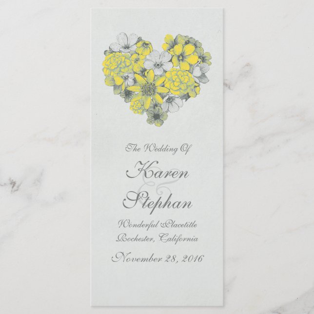Vintage wedding programs (Front)