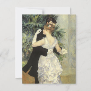 Vintage Wedding Response Card, City Dance, Renoir