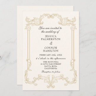 Vintage Wedding Retro blush pink Invitation
