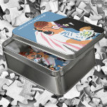 Vintage Wedding, Retro Bride and Groom Kissing Jigsaw Puzzle<br><div class="desc">Easy to customise puzzle, just add your own special message! Vintage illustration love and romance image featuring a bride and groom kissing at their wedding ceremony. The man is wearing a tuxedo and the woman is wearing a traditional wedding gown with a veil and holding a bouquet of flowers. The...</div>