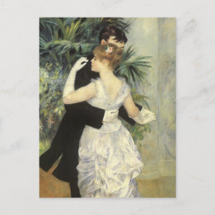 Vintage Wedding Save the Date, City Dance, Renoir Announcement Postcard