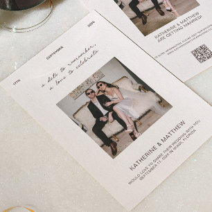 Vintage Wedding Save the Date Photo Invitation