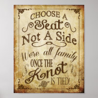 Vintage Wedding Seating Sign