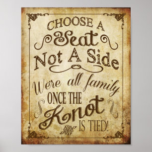 Vintage Wedding Seating Sign