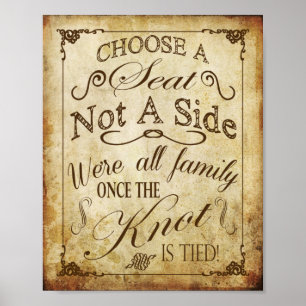 Vintage Wedding Seating Sign