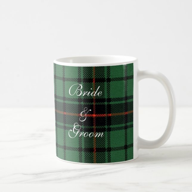 Vintage Wedding, Tartan Davidson Modern Pattern Coffee Mug (Right)