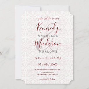 Vintage Wedding Traditional Floral Budget Invitation