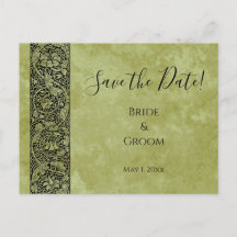 Vintage Wedding, Victorian Floral Save the Date