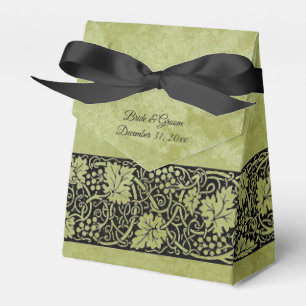 Vintage Wedding, Victorian Grape Vine Leaves Favour Box