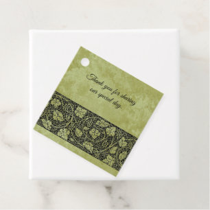 Vintage Wedding, Victorian Grape Vine Leaves Favour Tags