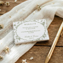 Vintage Wedding Website Olive Green French Floral