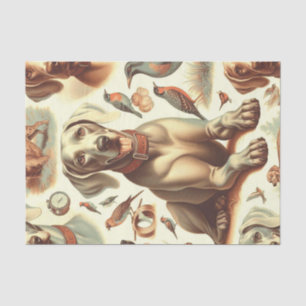 Vintage Weimaraner Seamless Tissue Paper