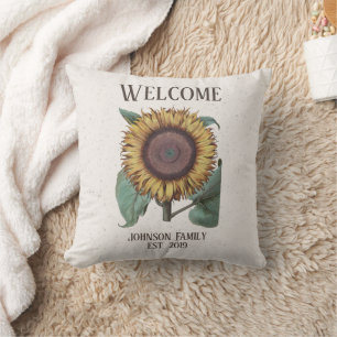 Vintage Welcome Sunflower Signature Cushion