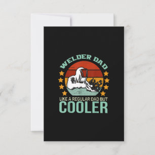Vintage Welder Dad Like A Regular Dad But Cooler Thank You Card
