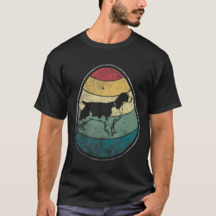 Vintage Welsh Springer Spaniel Dog Egg Happy Easte T-Shirt