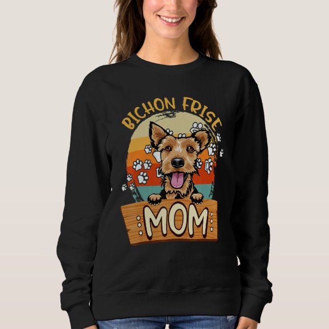 Vintage Welsh Terrier Mom Welsh Terrier Dog Sweatshirt (Front)