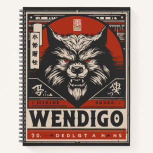 Vintage Wendigo Legend   Native Cryptid Art Notebook