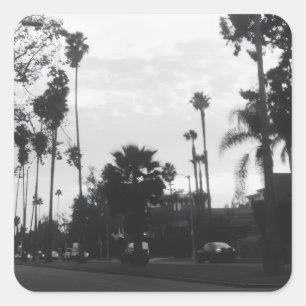Vintage West Hollywood, Los Angeles, California Square Sticker