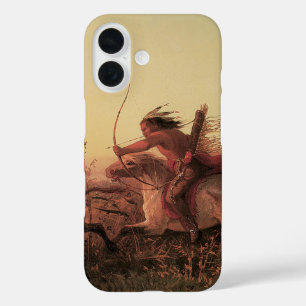 Vintage West, Indian Buffalo Hunt by Charles Wimar iPhone 16 Case