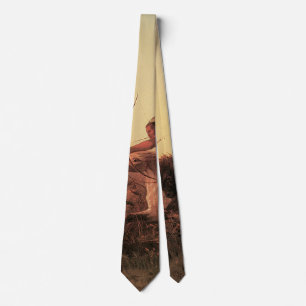Vintage West, Indian Buffalo Hunt by Charles Wimar Tie