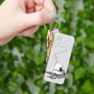 Vintage West, Indian in His Solitude by NC Wyeth Key Ring