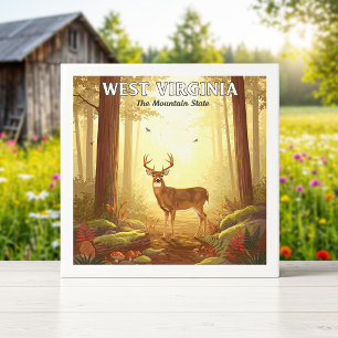 Vintage West Virginia Ceramic Tile