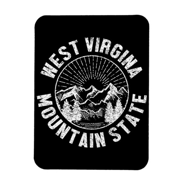 Vintage West Virginia Magnet (Vertical)
