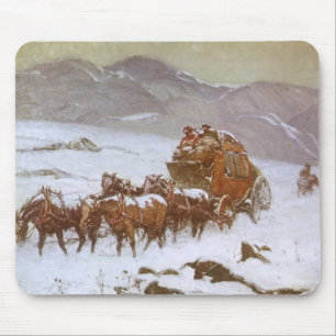 Vintage West, Why the Mail Was Late by Berninghaus Mouse Pad