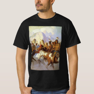 Vintage Western Art, Indian War Party by NC Wyeth T-Shirt