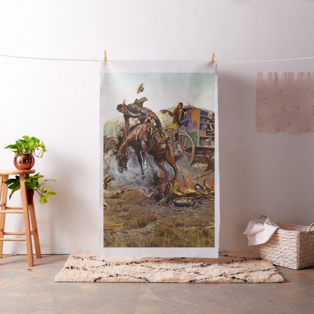 Vintage Western Cooks Troubles Russell-Lg Print Fabric (In Situ)