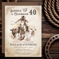 Vintage Western Cowboy Adult 40th Birthday Party