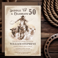 Vintage Western Cowboy Adult 50th Birthday Party