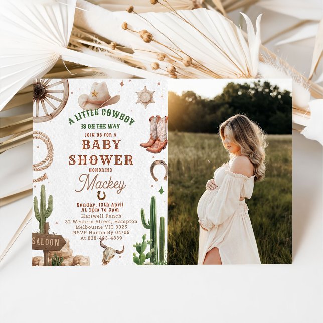 Vintage Western Cowboy Baby shower Invitation  (Creator Uploaded)