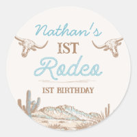 Vintage Western Cowboy First Rodeo 1st Birthday