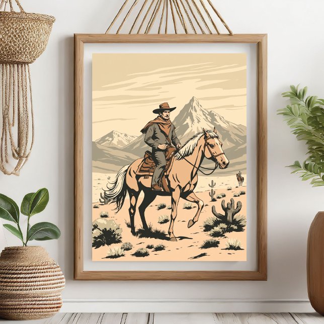 Vintage Western Cowboy Poster (Creator Uploaded)