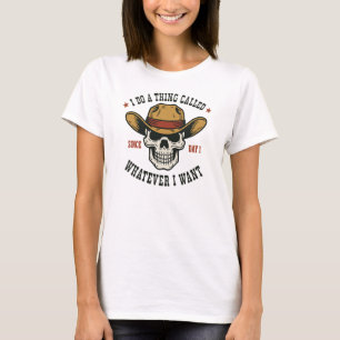Vintage Western Cowboy Skull Illustration – Retro T-Shirt