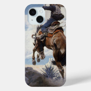 Vintage Western Cowboys, Bucking by NC Wyeth iPhone 15 Case