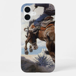Vintage Western Cowboys, Bucking by NC Wyeth iPhone Case