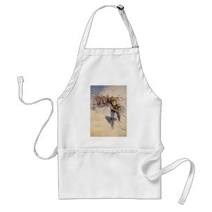 Vintage Western Cowboys, In the Corral by NC Wyeth Standard Apron