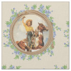 Vintage Western Cowgirl Horse With Rope Flowers