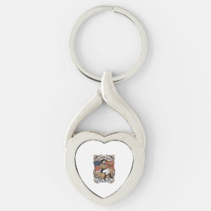 Vintage Western Cowgirl Patriotic Shirt Design_1 Key Ring
