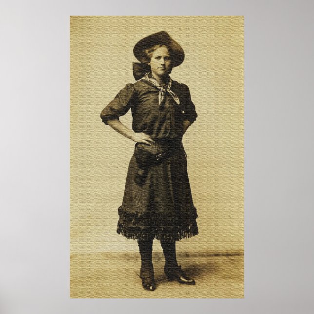 Vintage Western Cowgirl photo Poster (Front)